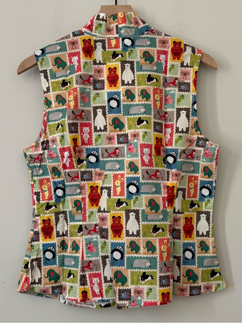 Tulip B Multi-Color Animal Print Tie-Neck Top - Picture 2 of 8